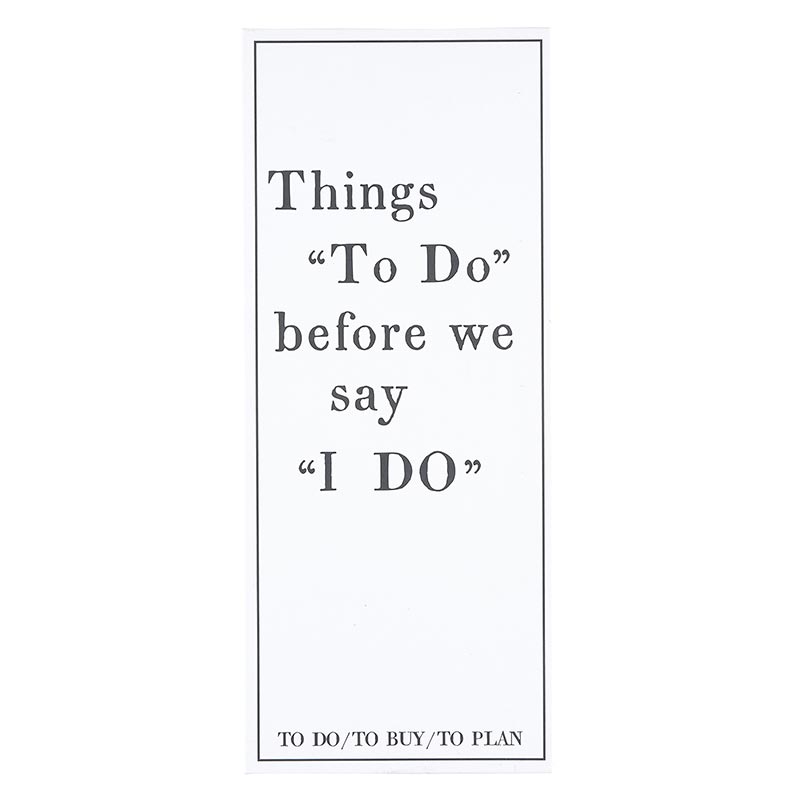 Things to Do Before We Say I Do  List Pad