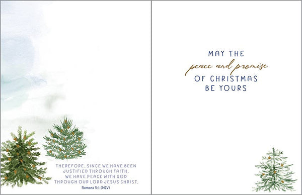 With Scripture Christmas Card - 3 Pine Trees