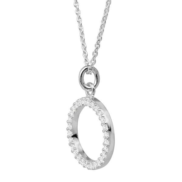 Silpada 'Brillante' Pendant, Cubic Zirconia & Silver: White / 13/16