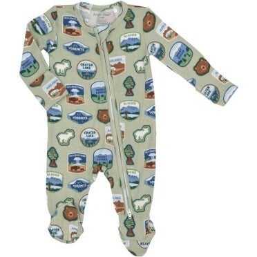 National Parks Patches West 2-Way Zipper Footie