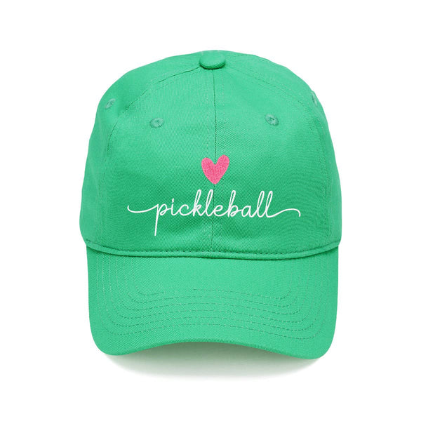 Kelly Green Heart Pickleball Cap