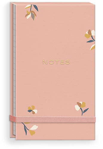 Fabric Notepad Bloomscape Ditsy Pink