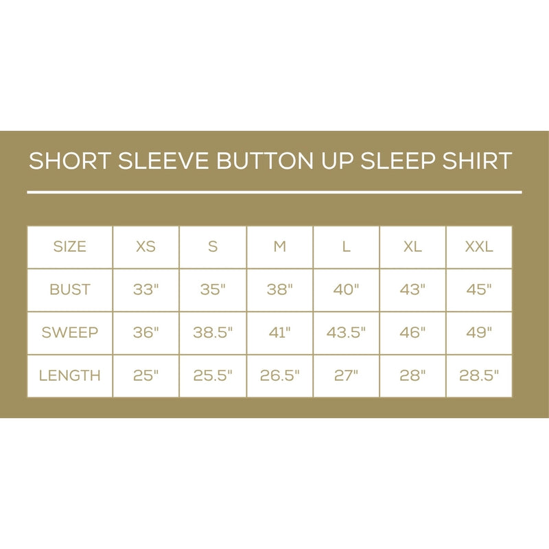 Candy Cane Cutie Short Sleeve Button Up Sleep Shirt