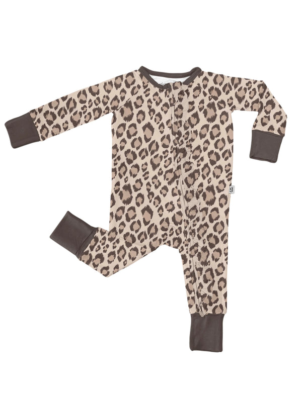 Classic Leopard Long Sleeve Zip Pajamas