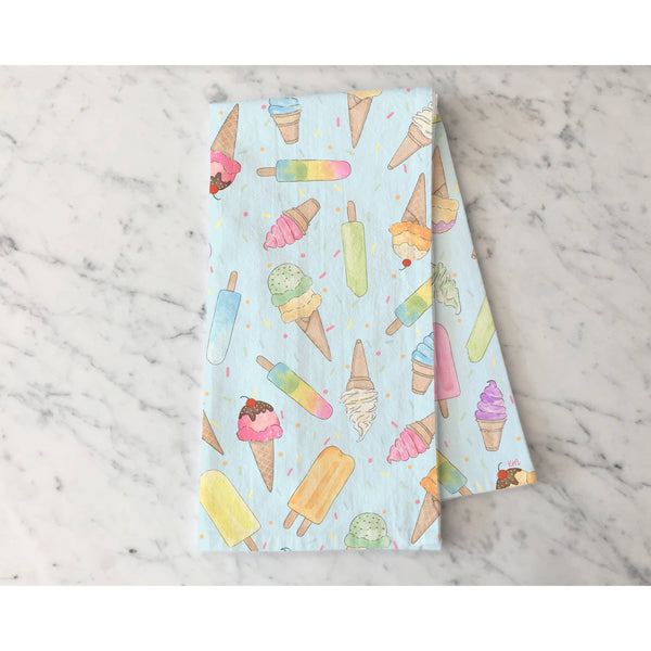 Ice Cream & Popsicle Tea Towel