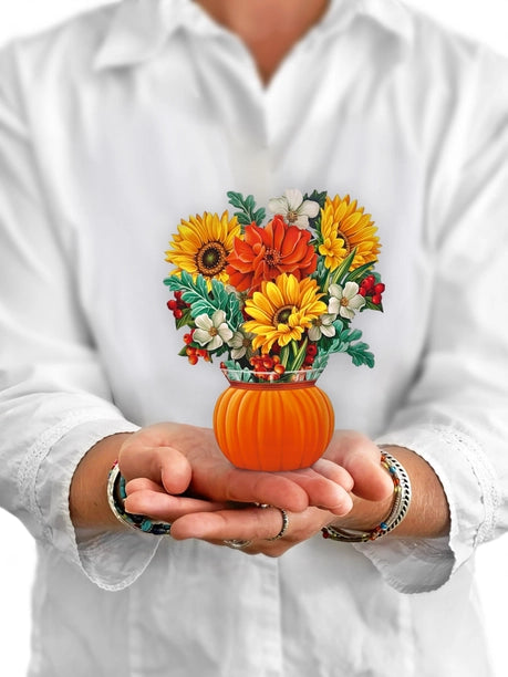 Mini Pumpkin Harvest Pop Up Greeting Card