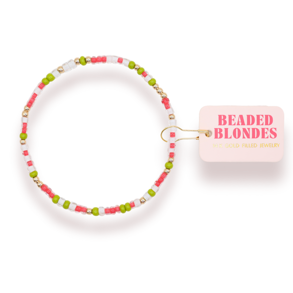 Alpha Chi Omega Sprinkle Bracelet: Petite 6.25 inch
