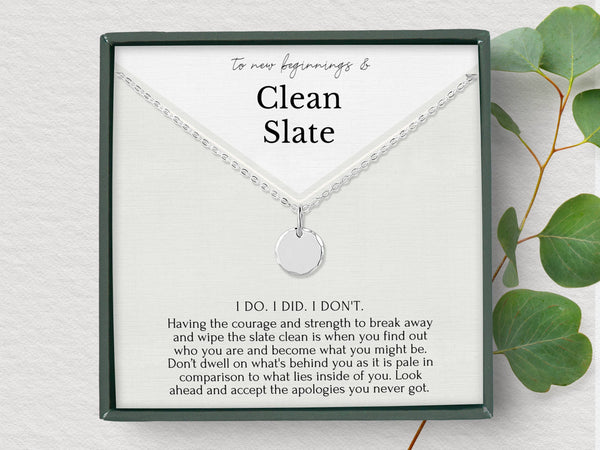Clean Slate Charm Necklace - Sterling Silver