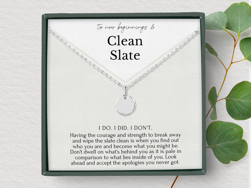 Clean Slate Charm Necklace - Sterling Silver
