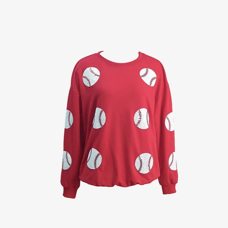 Baseball Sequin Sweatshirt