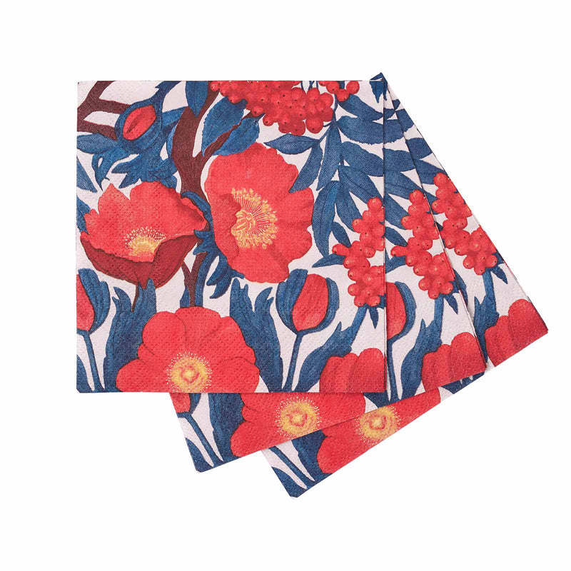 ICELANDIC POPPIES Paper Napkins, Pack of 20