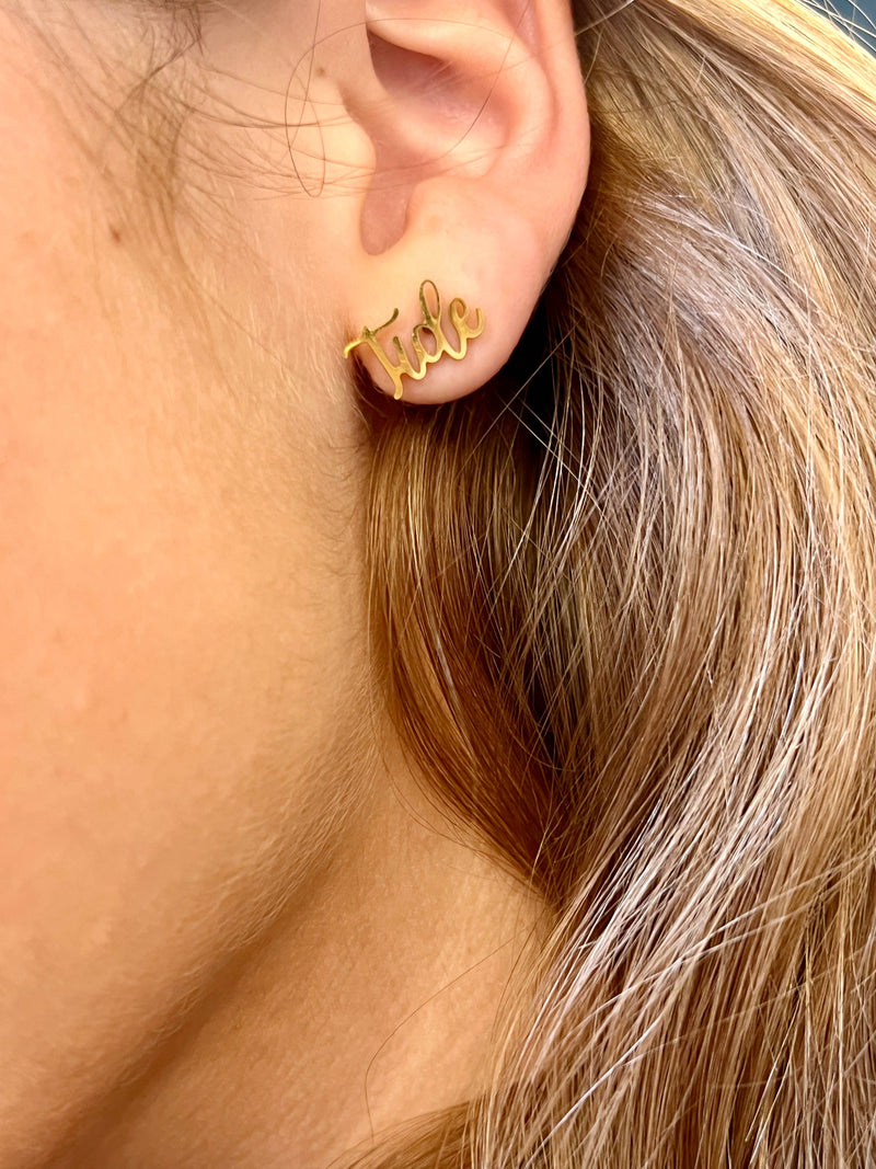 Roll Tide Gold Stud Earrings