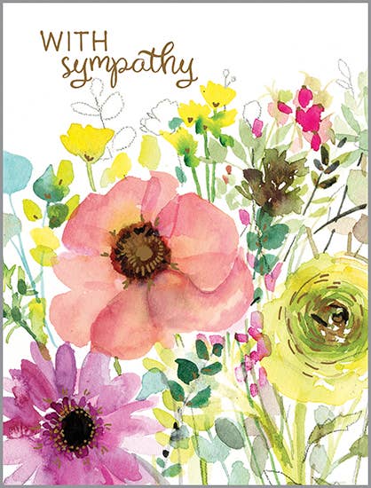 Sympathy Greeting Card - Flowers of Grace