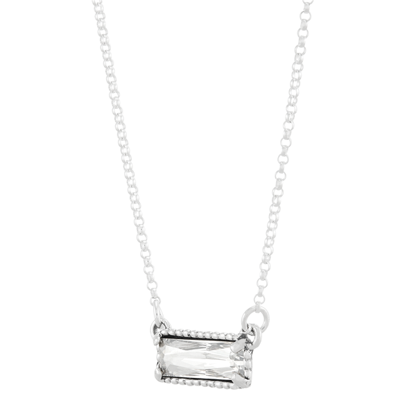 Silpada 'Many Stories' Silver Crystal Pendant Necklace, 18"