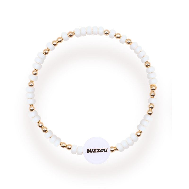 Mizzou/Tigers Logo Bracelet: Gold / Petite 6.25 inch