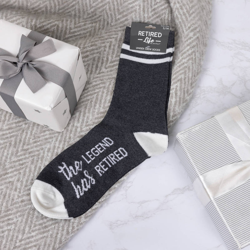 The Legend - M/L Crew Socks: S/M