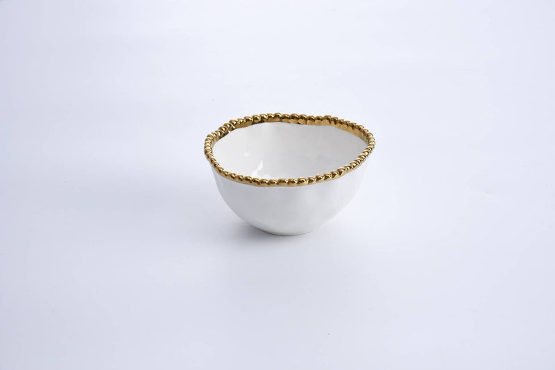 Small Bowl - White & Gold