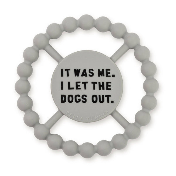 Dogs Out Happy Teether: Gray