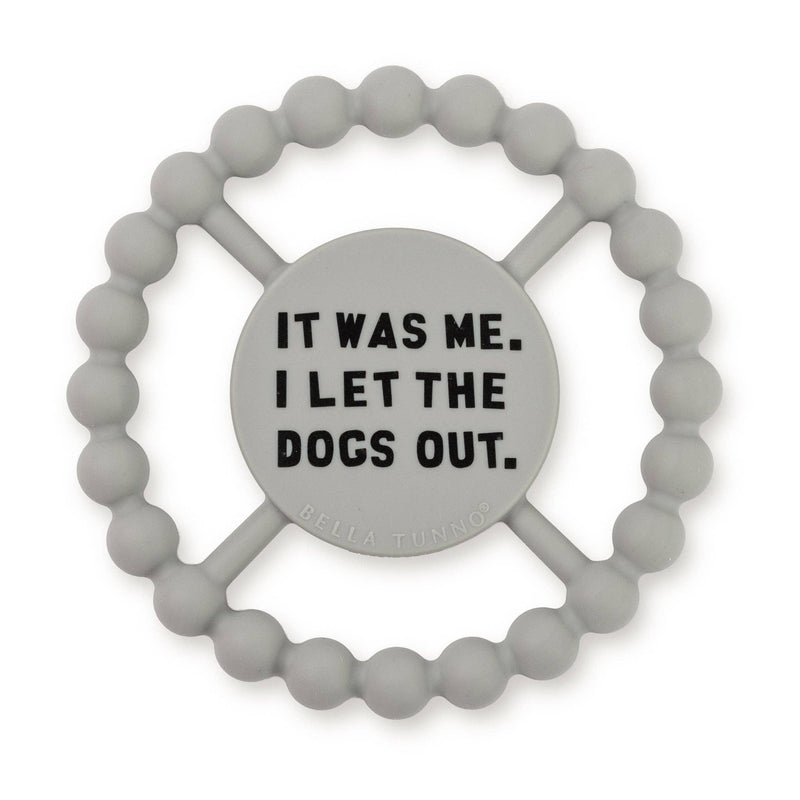 Dogs Out Happy Teether: Gray