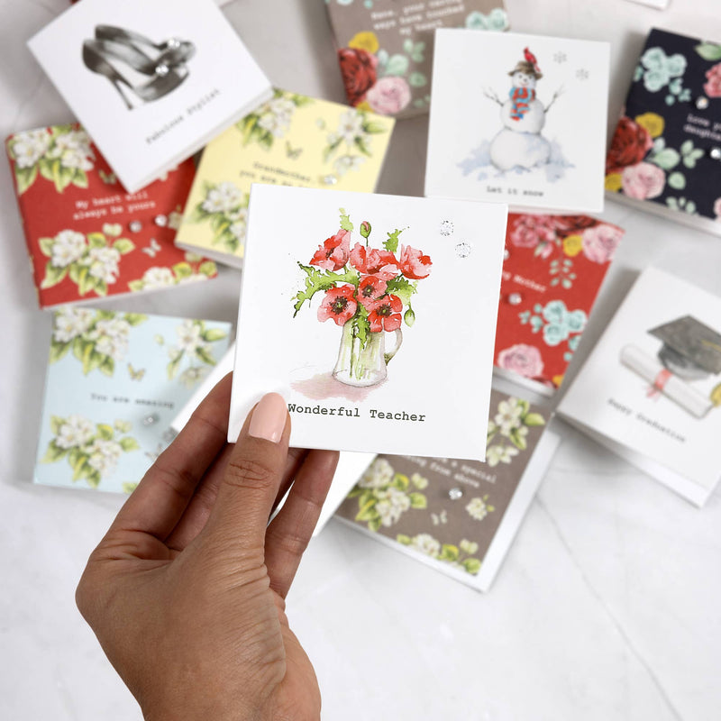 Teacher - 5mm Sterling Silver Cubic Zirconia Stud Earrings