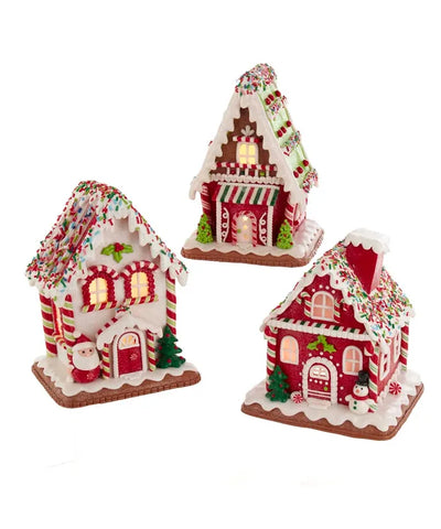 7" Battery-Operated LED Santa Gingerbread House