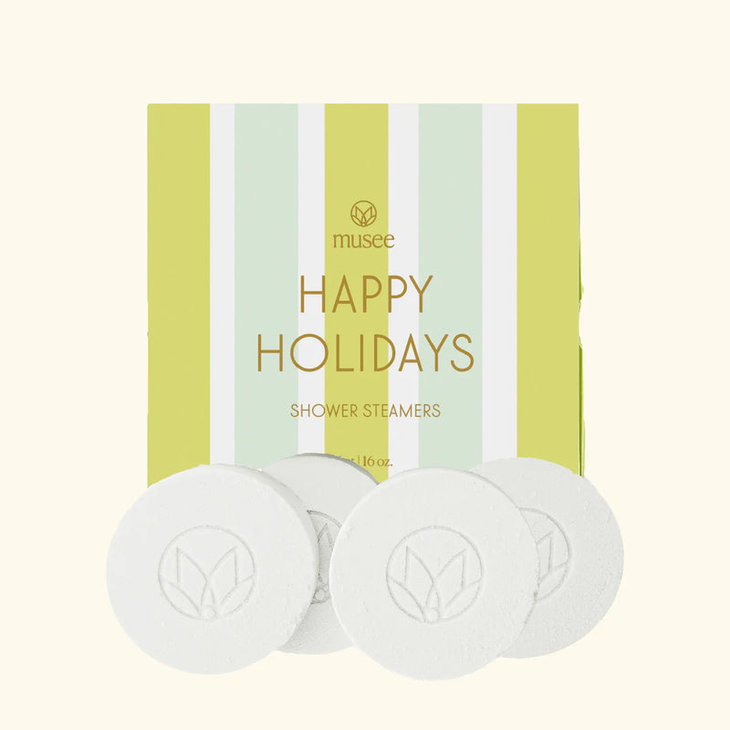 Happy Holidays Shower Steamers - 4 Count