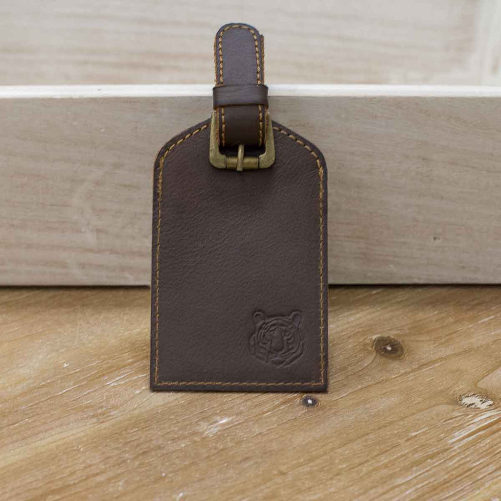 Tiger Leather Luggage Tag - Thumbnail 2