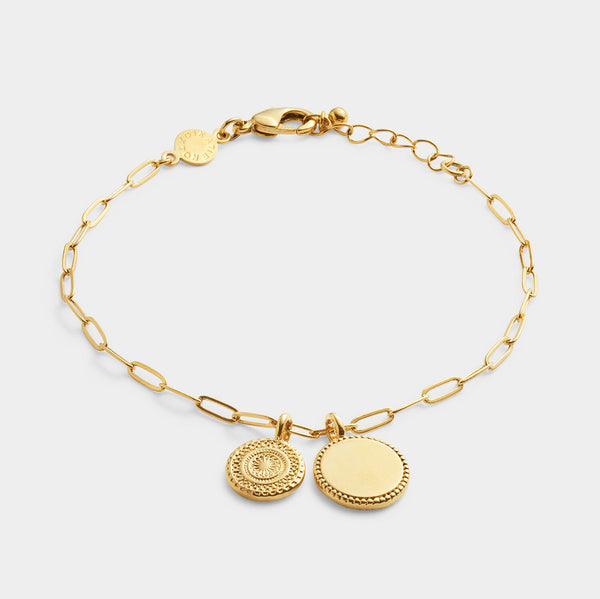 Sister Waterproof Gold Charm Bracelet