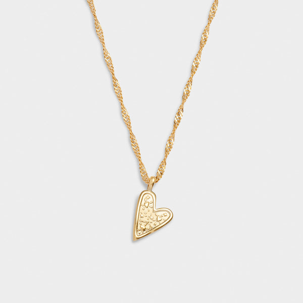 Friendship Waterproof Gold Heart Necklace