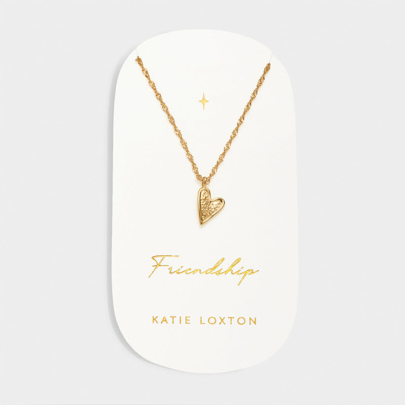 Friendship Waterproof Gold Heart Necklace