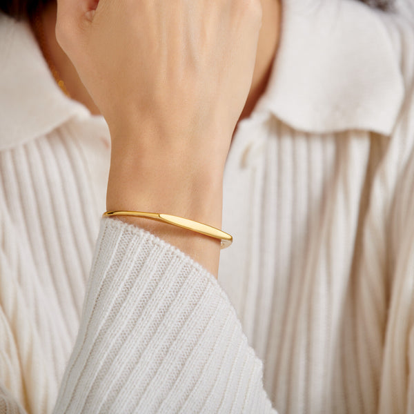 Signet Waterproof Gold Bangle