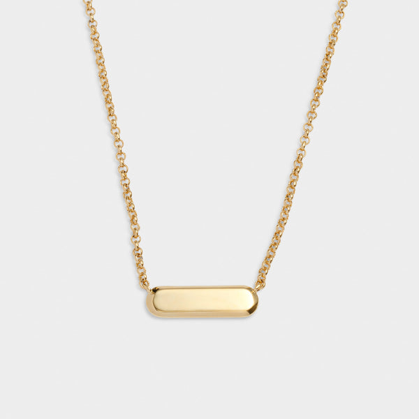 With Love Waterproof Gold Signet Necklace