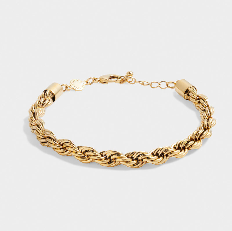 Reine Waterproof Gold Rope Bracelet