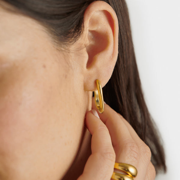 Hera Waterproof Gold Hoop Earrings