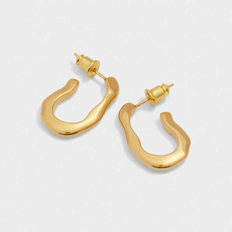 Hera Waterproof Gold Hoop Earrings