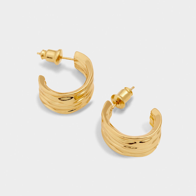 Cleyo Waterproof Gold Hoop Earrings