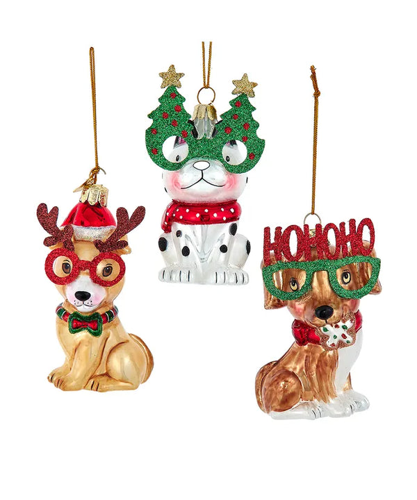4" Noble Gems Christmas Dog Ornament