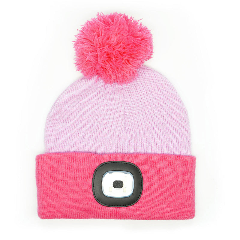 Pink Kid’s Night Owl Rechargeable LED Beanie