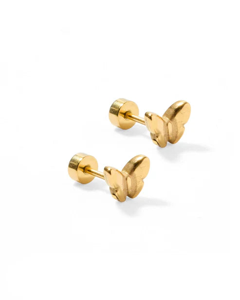Bella Butterfly Screwback Stud Earrings