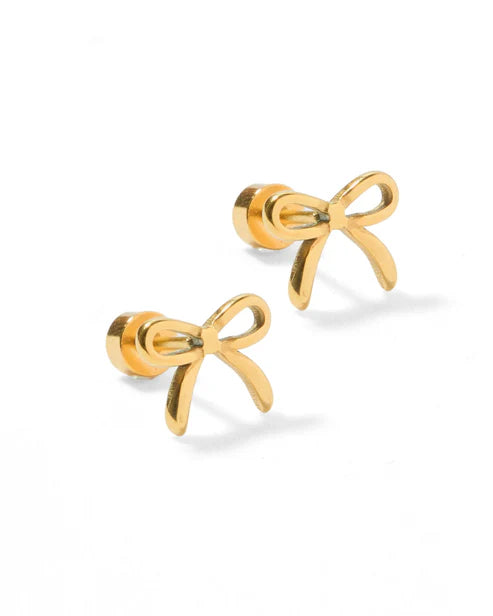 Sadie Bow Screwback Stud Earrings