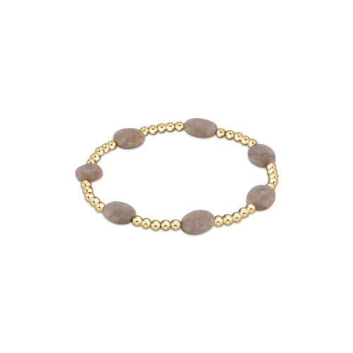 Admire Gold 3mm Bead Bracelet - Riverstone