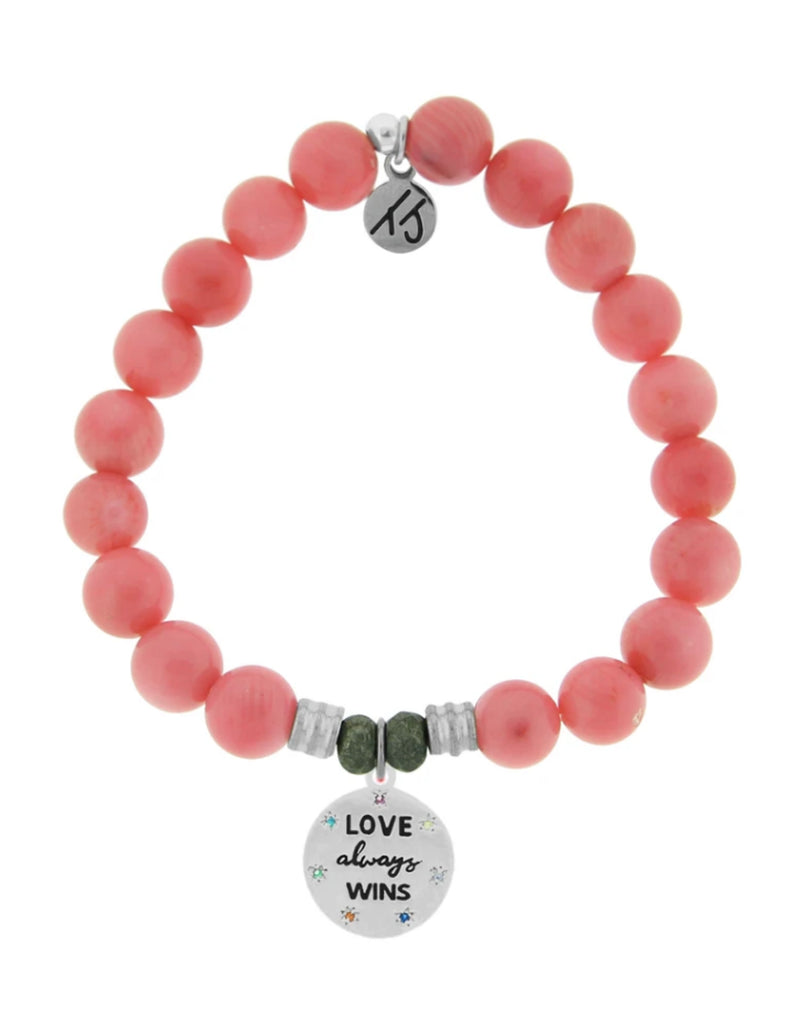 Pink Coral Love Always Wins Bracelet