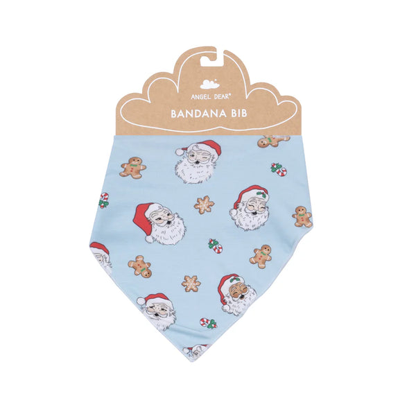 Vintage Santa Blue Bandana Bib