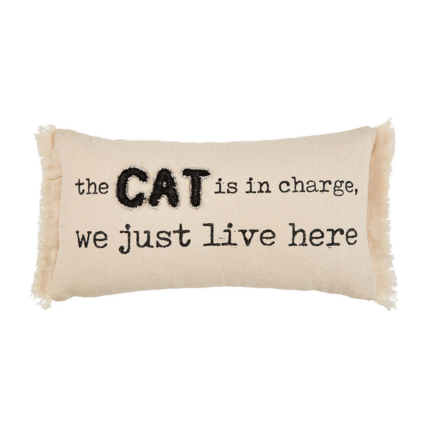 Charge Canvas Cat Pillow