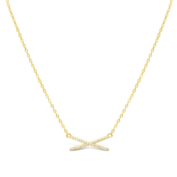 Gold XOXO Chain - Pave X Necklace