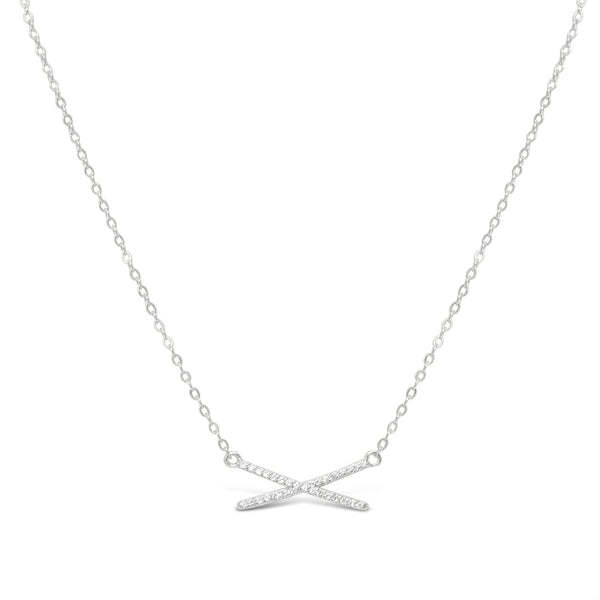 Silver XOXO Chain - Pave X Necklace