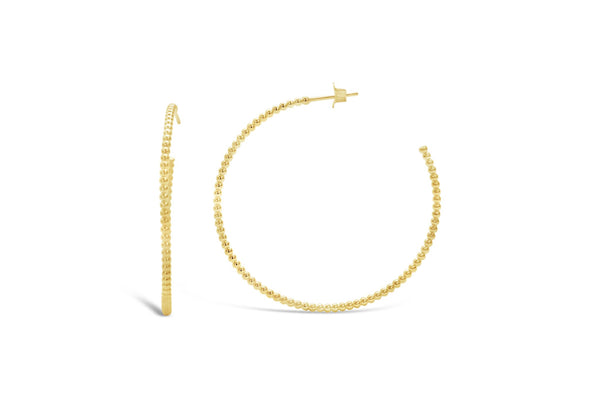 Gold Large HelloDroplet Hoops 52mm Earring