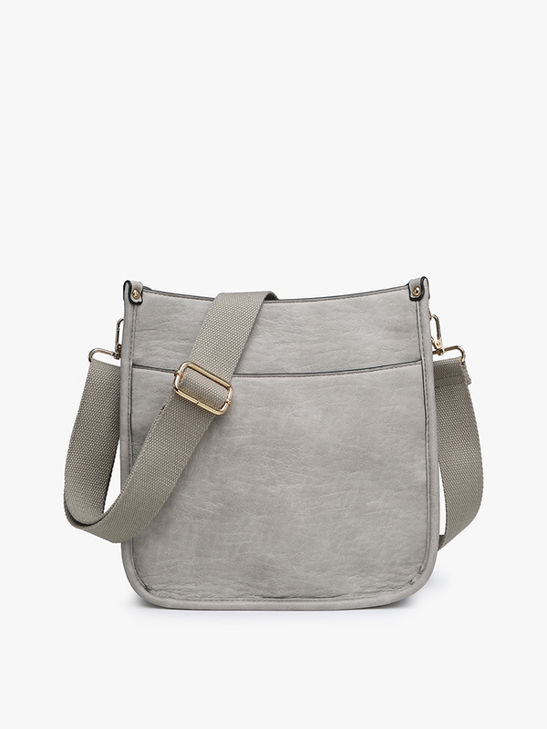 Light Gray Posie Crossbody w/ Removable Strap