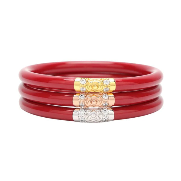 Red Three Kings All Weather Bangles Set of 3