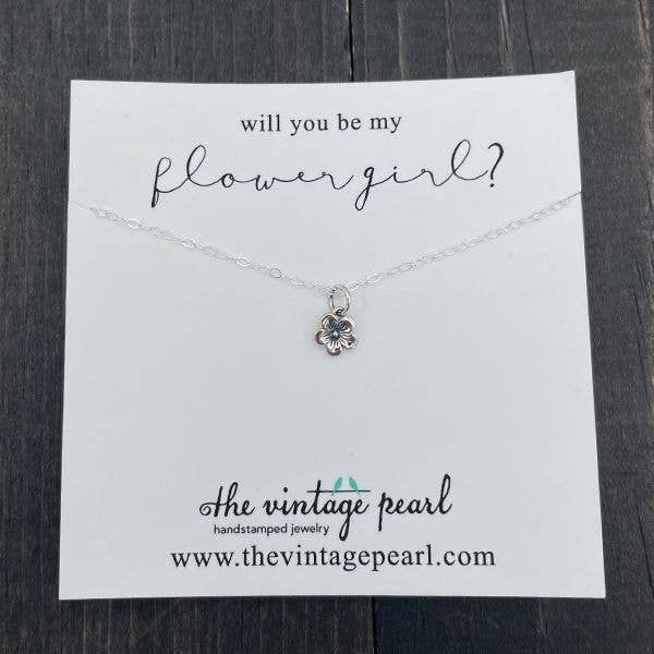 Will you be my Flower Girl? (sterling silver) Necklace